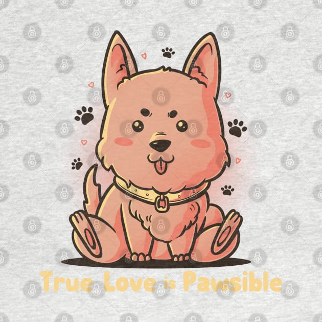 True Love is Pawsible - Dog Pet Lover Gift by eduely